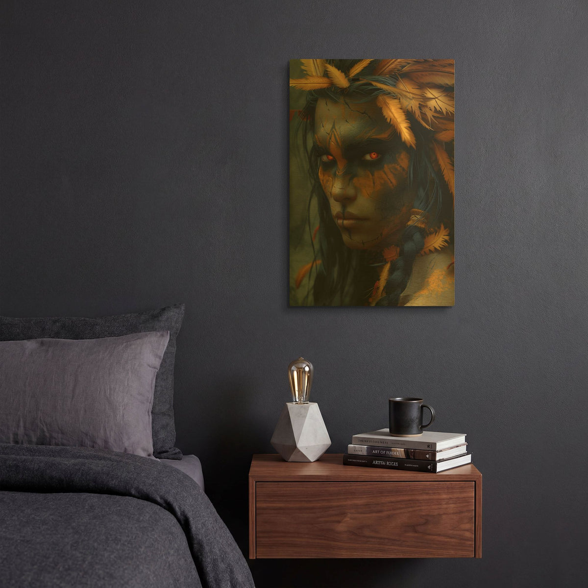 'Wild Mystic' By r3darch0n Gold Metal Wall Art