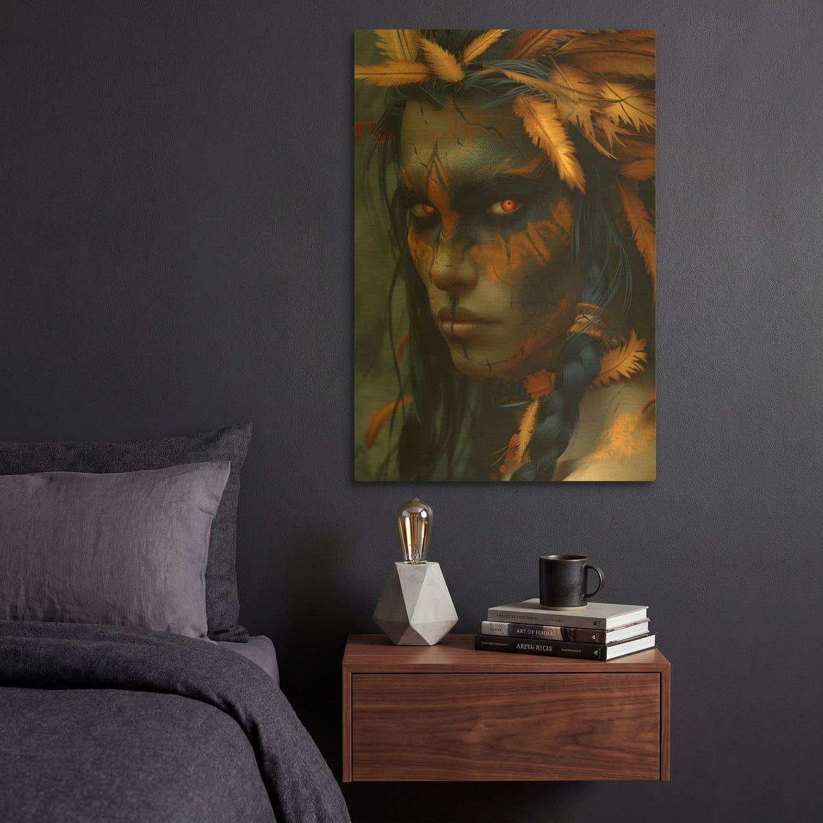 'Wild Mystic' By r3darch0n Gold Metal Wall Art
