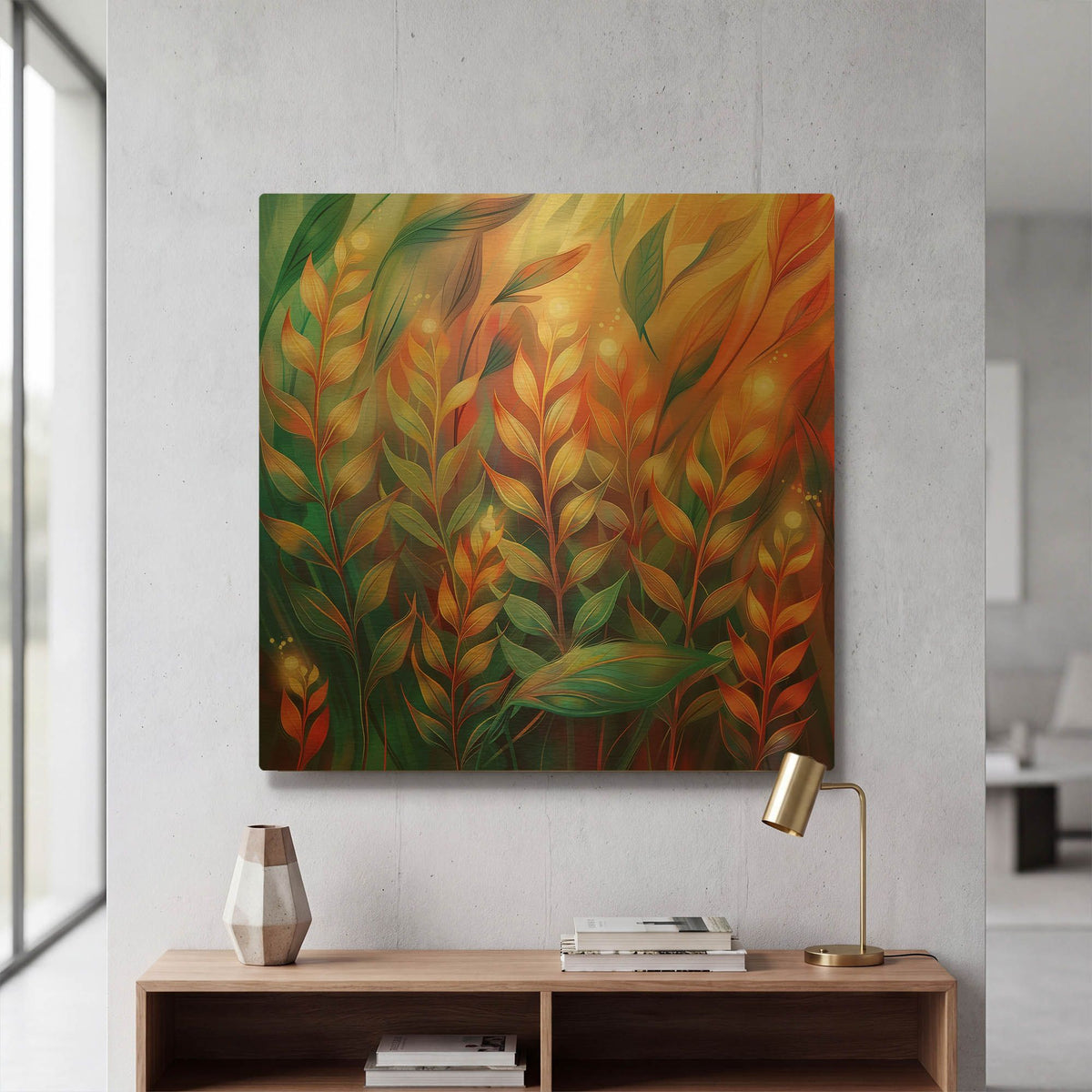'Wispers in the Grove' By r3darch0n Gold Metal Wall Art