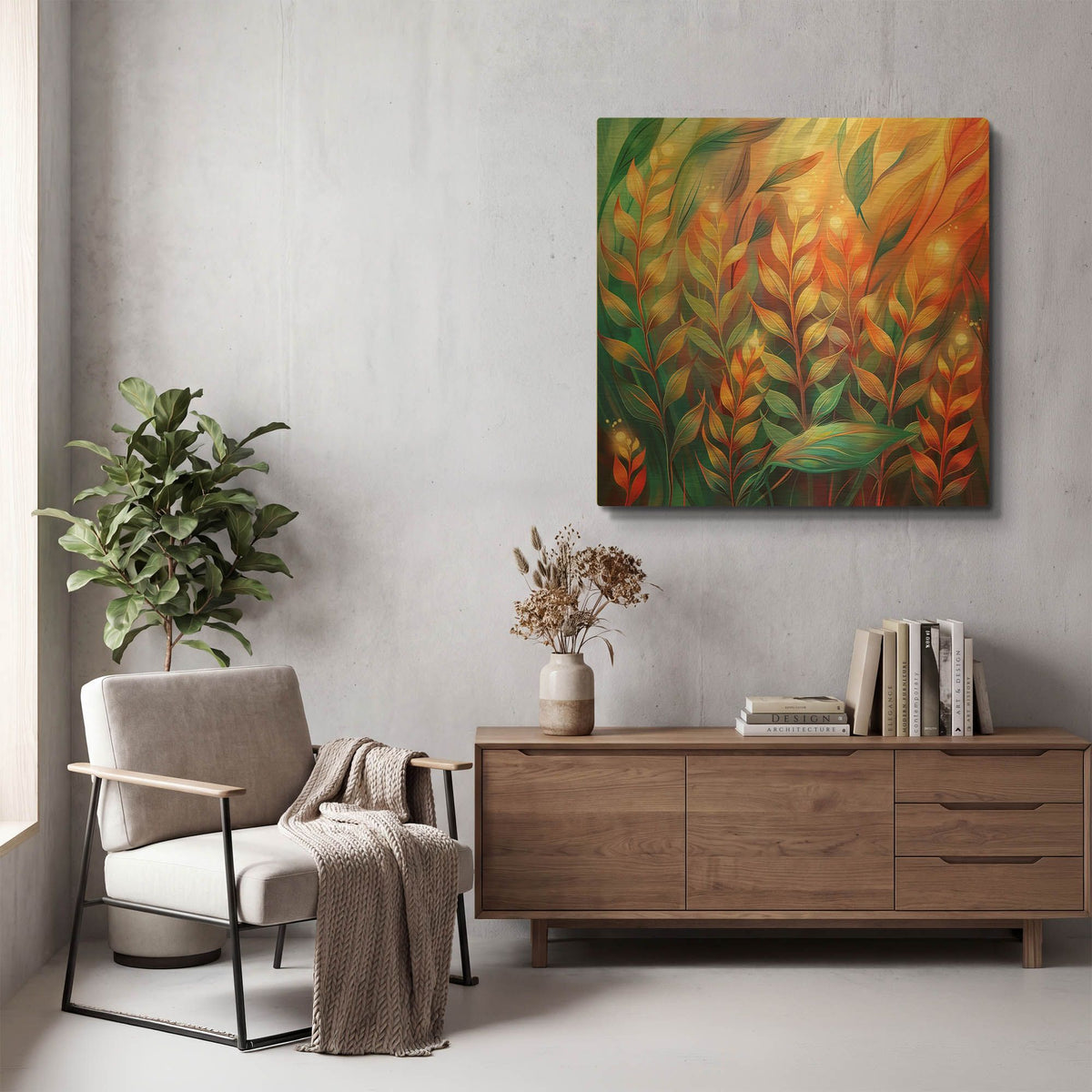 'Wispers in the Grove' By r3darch0n Gold Metal Wall Art