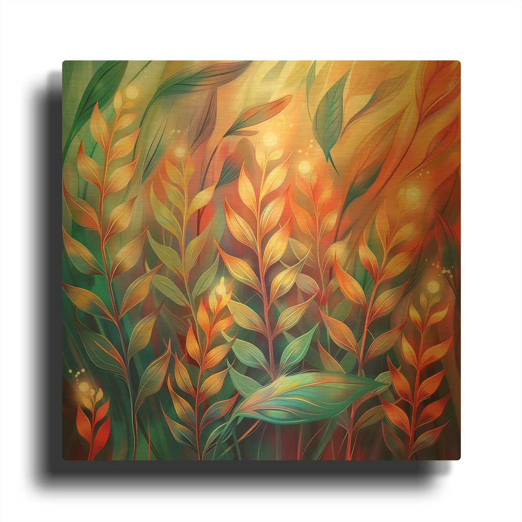 'Wispers in the Grove' By r3darch0n Gold Metal Wall Art