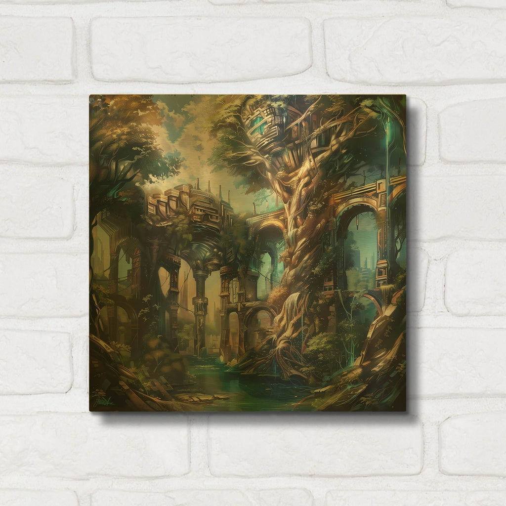 'Yesteryear' By r3darch0n Gold Metal Wall Art