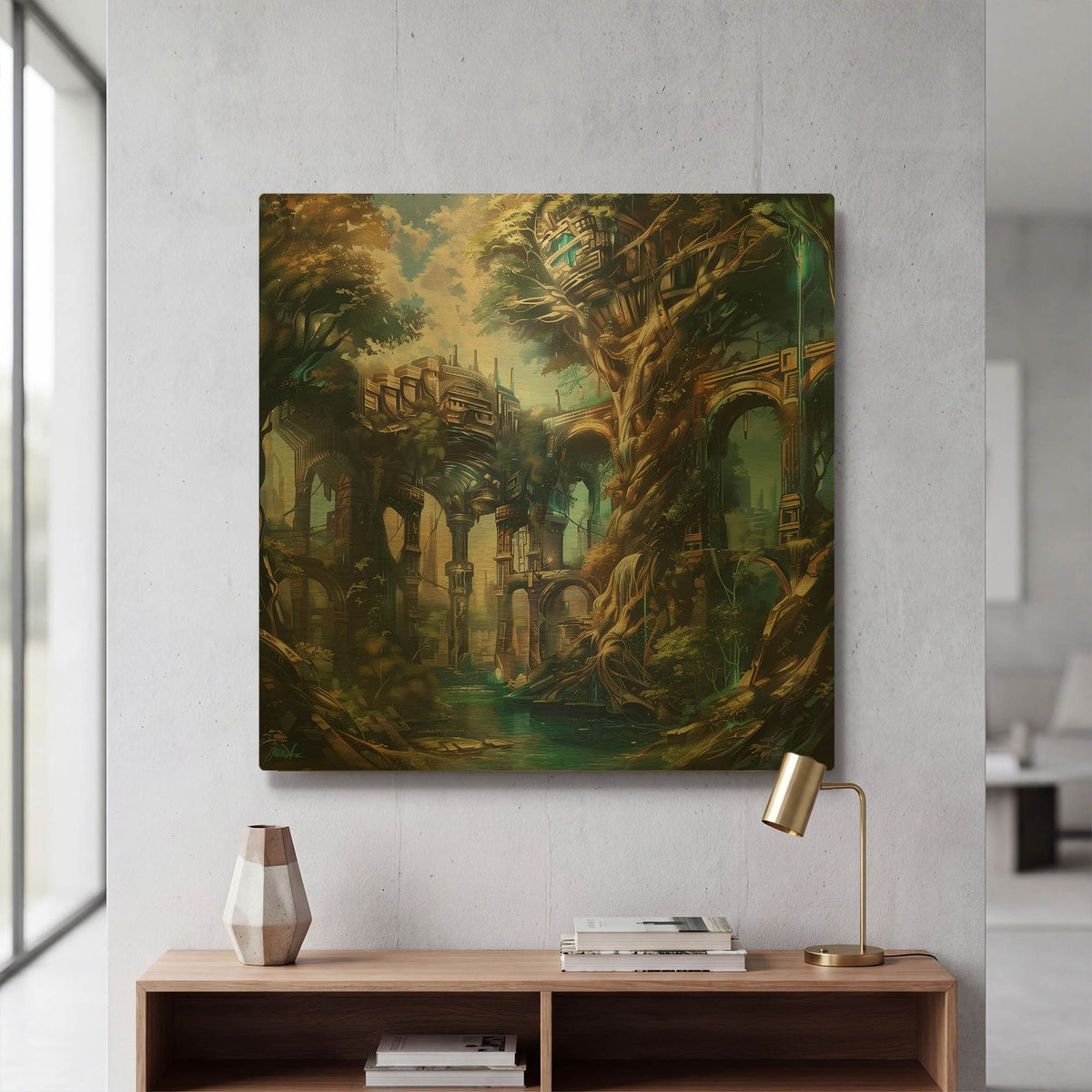 'Yesteryear' By r3darch0n Gold Metal Wall Art