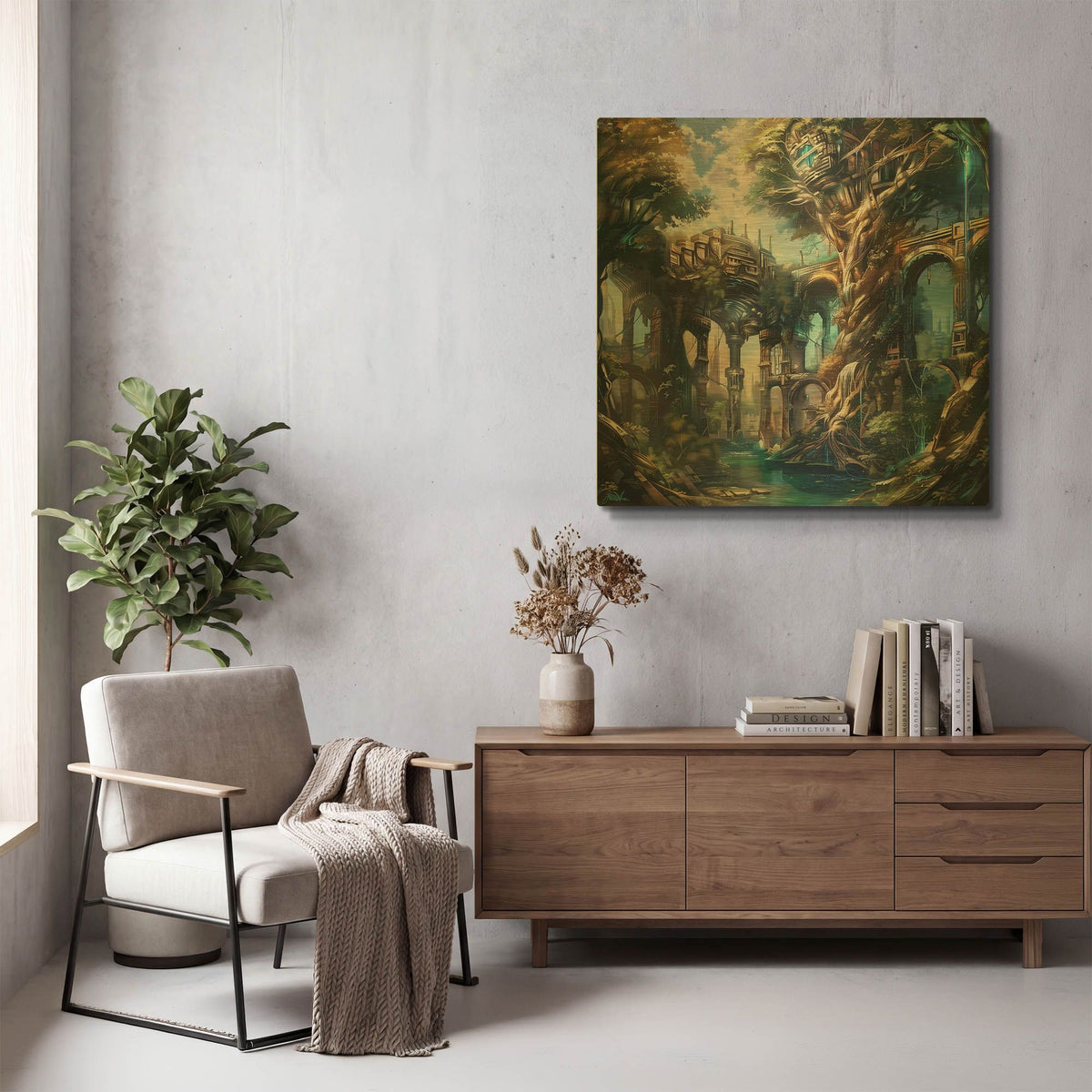 'Yesteryear' By r3darch0n Gold Metal Wall Art