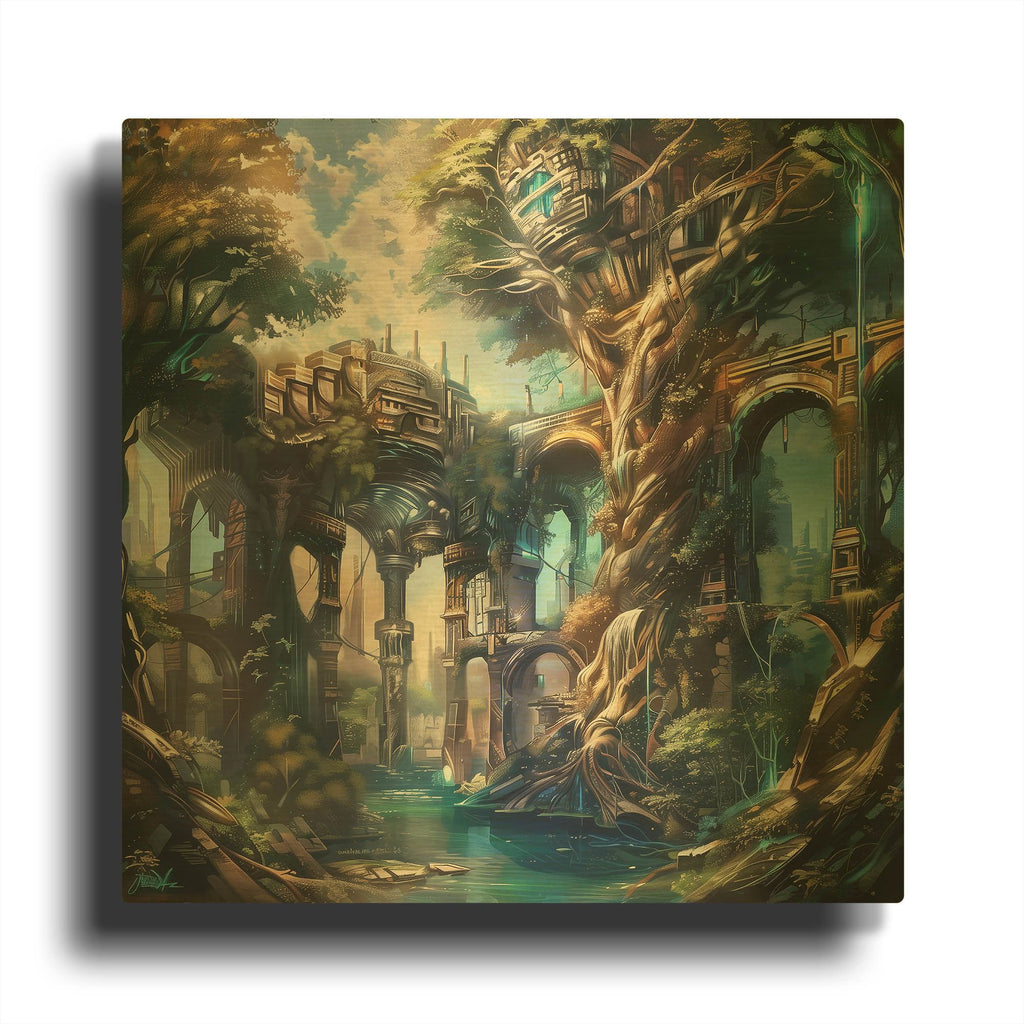 'Yesteryear' By r3darch0n Gold Metal Wall Art