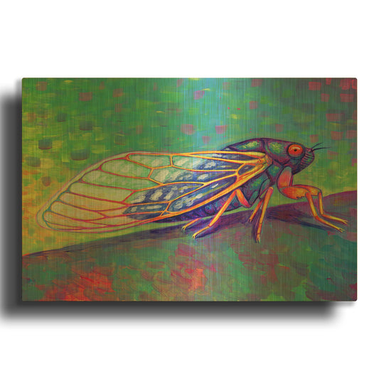 'Magic Cicada' By Rebecca Wang Art Gold Metal Wall Art