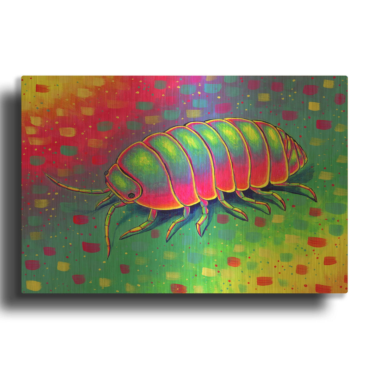 'Psychedelic Isopod' By Rebecca Wang Art Gold Metal Wall Art