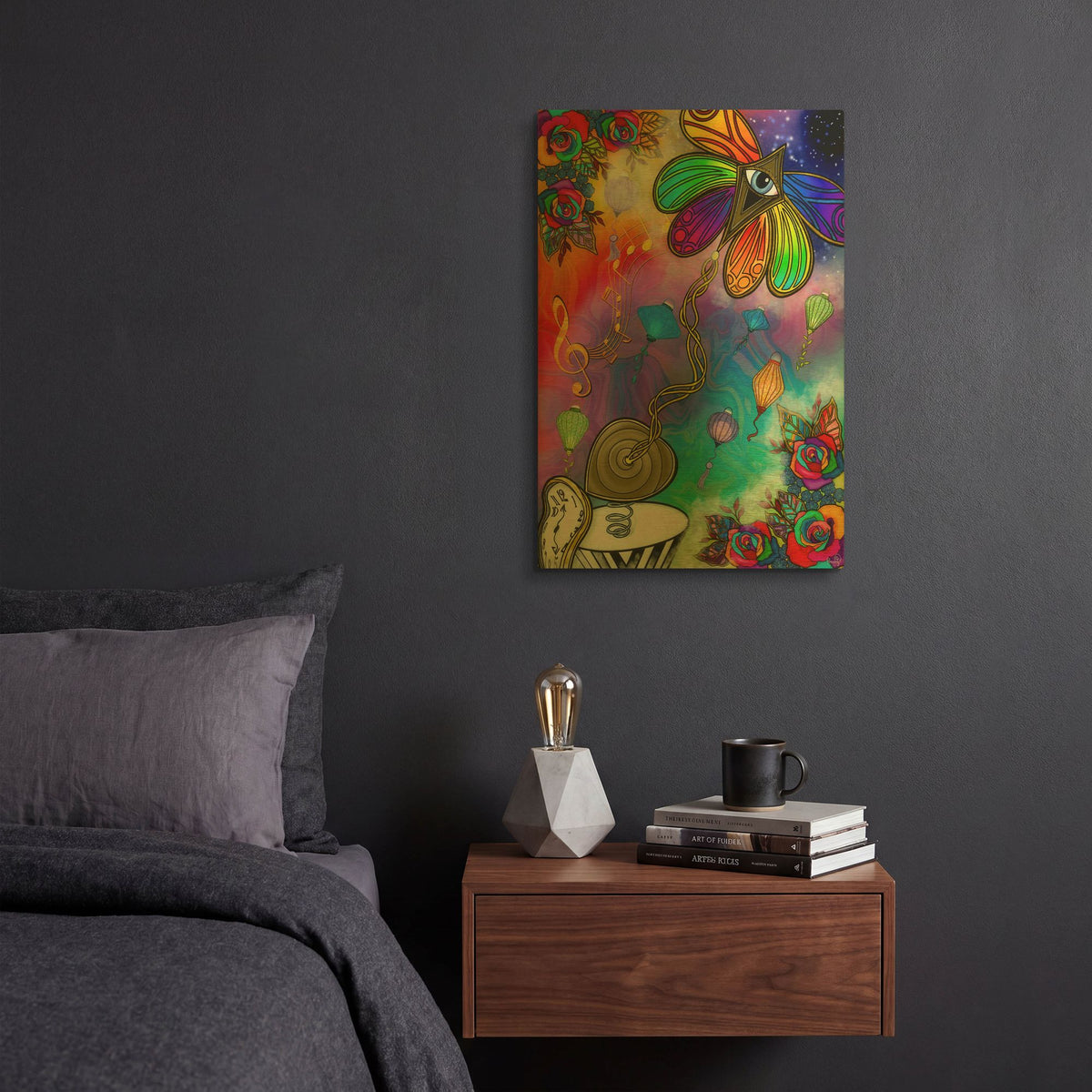 'The Anchor And The Kite' By Romantz Art Gold Metal Wall Art