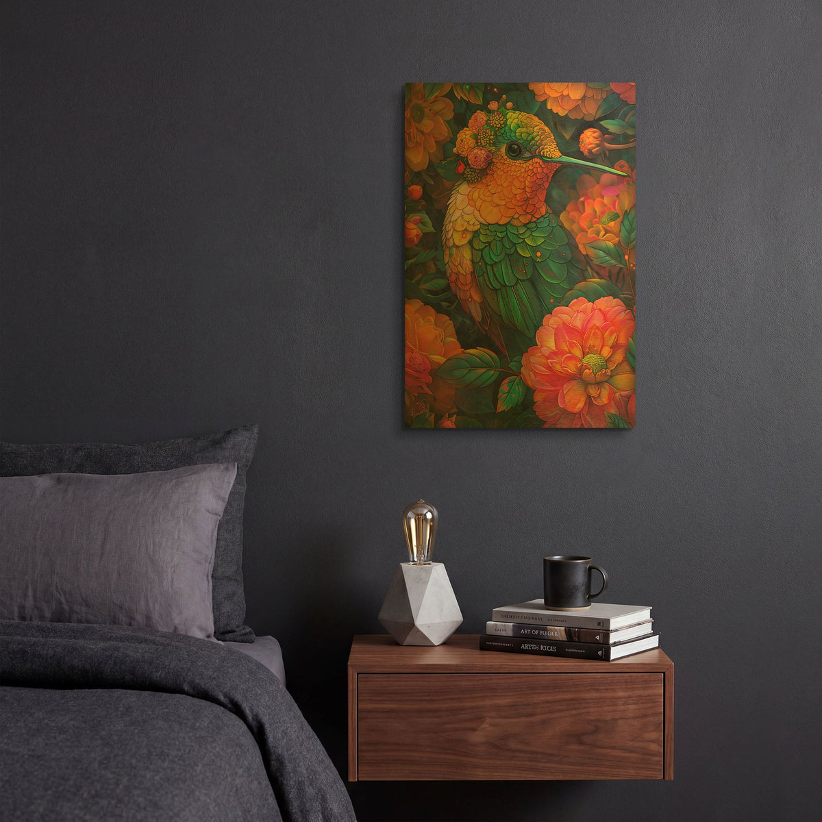 'The Winged Garden - Iridessa' By Romantz Art Gold Metal Wall Art