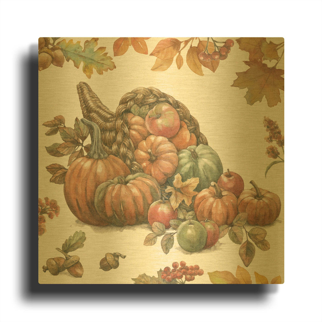 'Bountiful Harvest 3' By Leslie Trimbach Gold Metal Wall Art