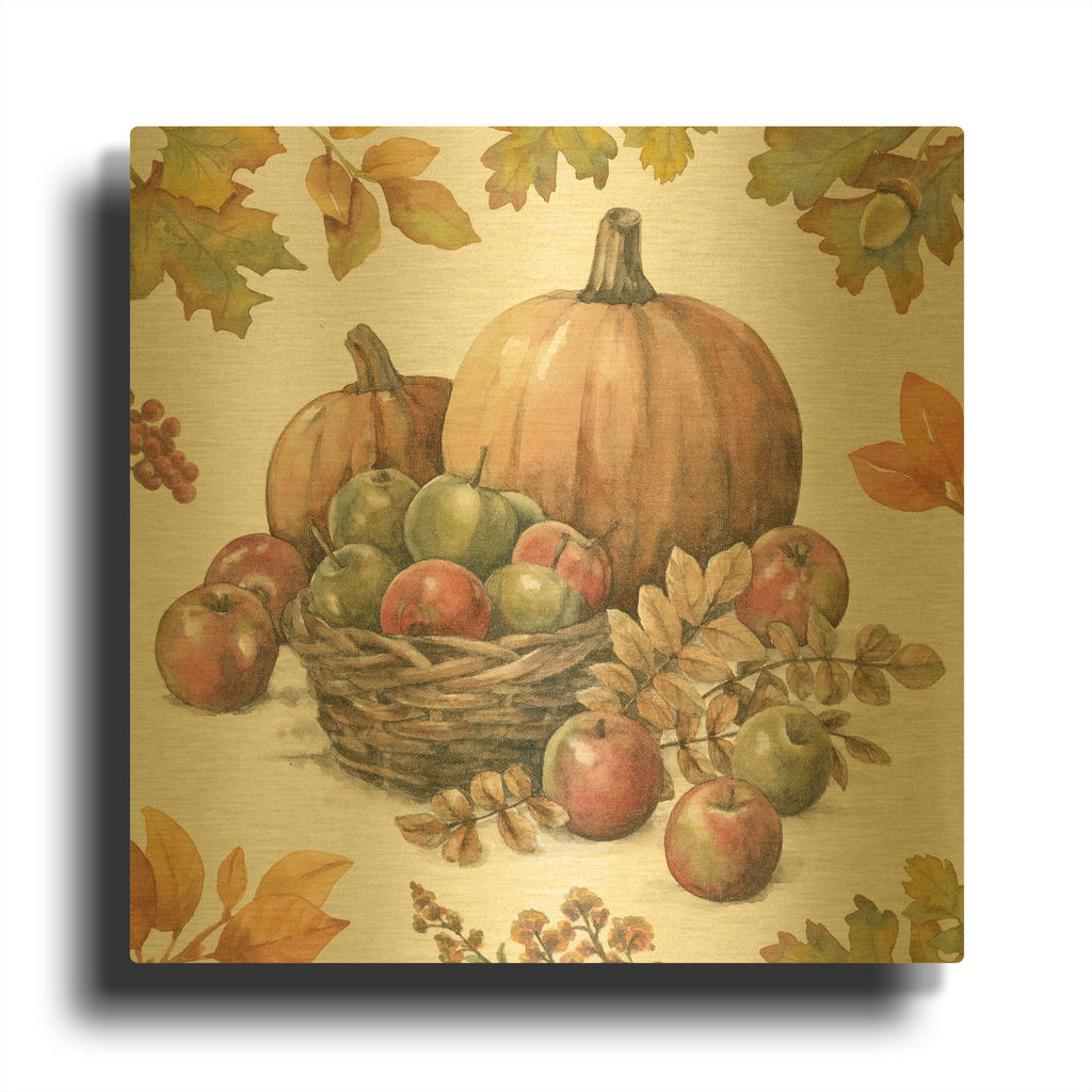 'Bountiful Harvest 4' By Leslie Trimbach Gold Metal Wall Art