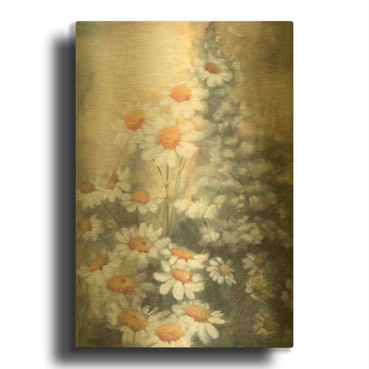 'Daisy Dreams' By Leslie Trimbach Gold Metal Wall Art