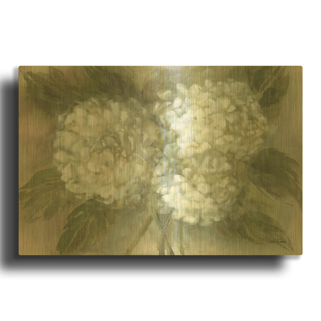 'Hydrangea Bouquet' By Leslie Trimbach Gold Metal Wall Art