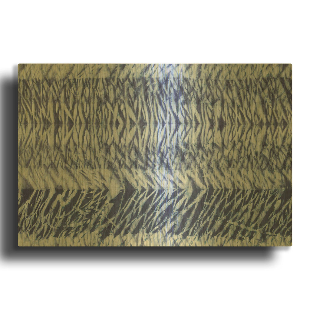 'Shiboriscapes 5' By Leslie Trimbach Gold Metal Wall Art