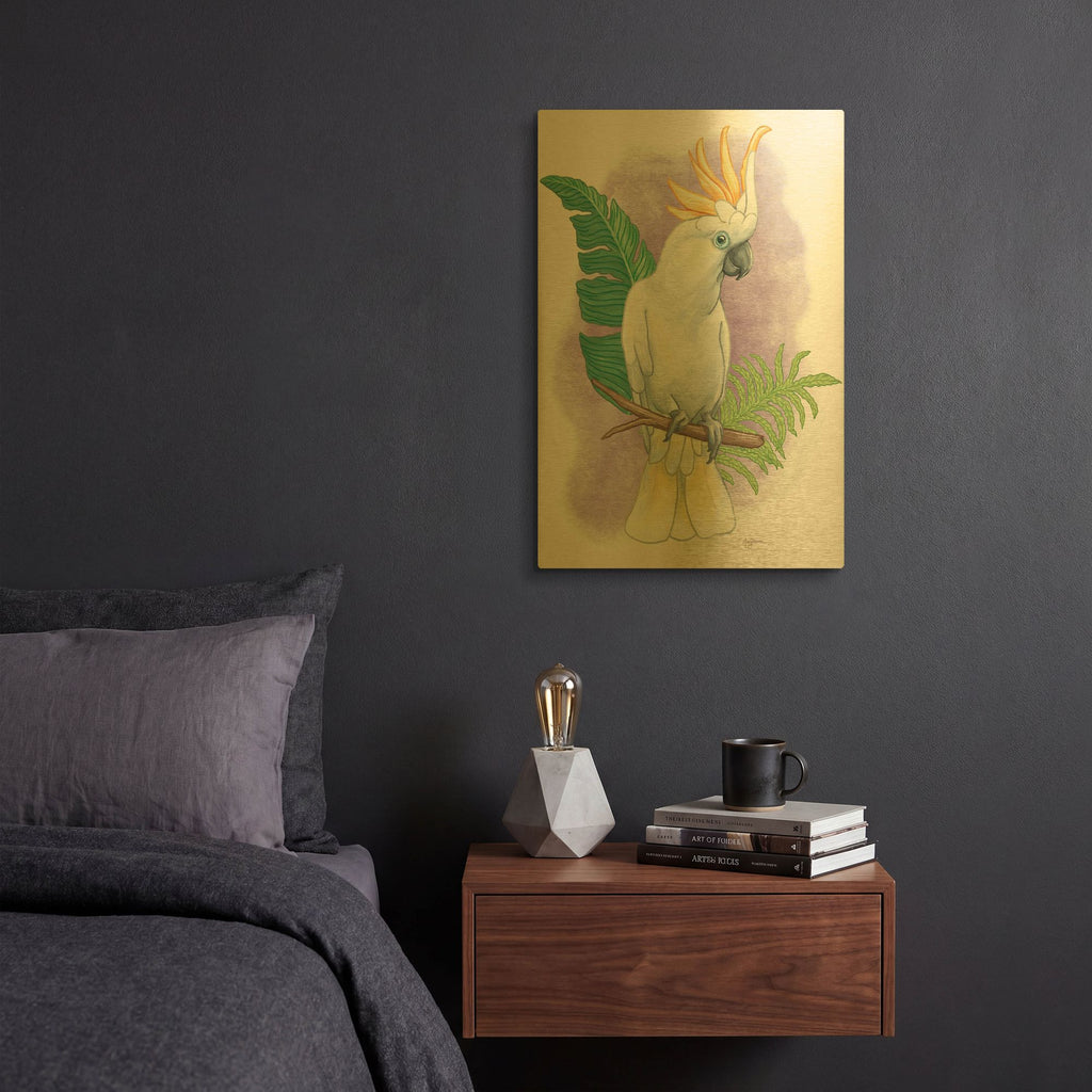 'Tropical Flair 3' By Leslie Trimbach Gold Metal Wall Art