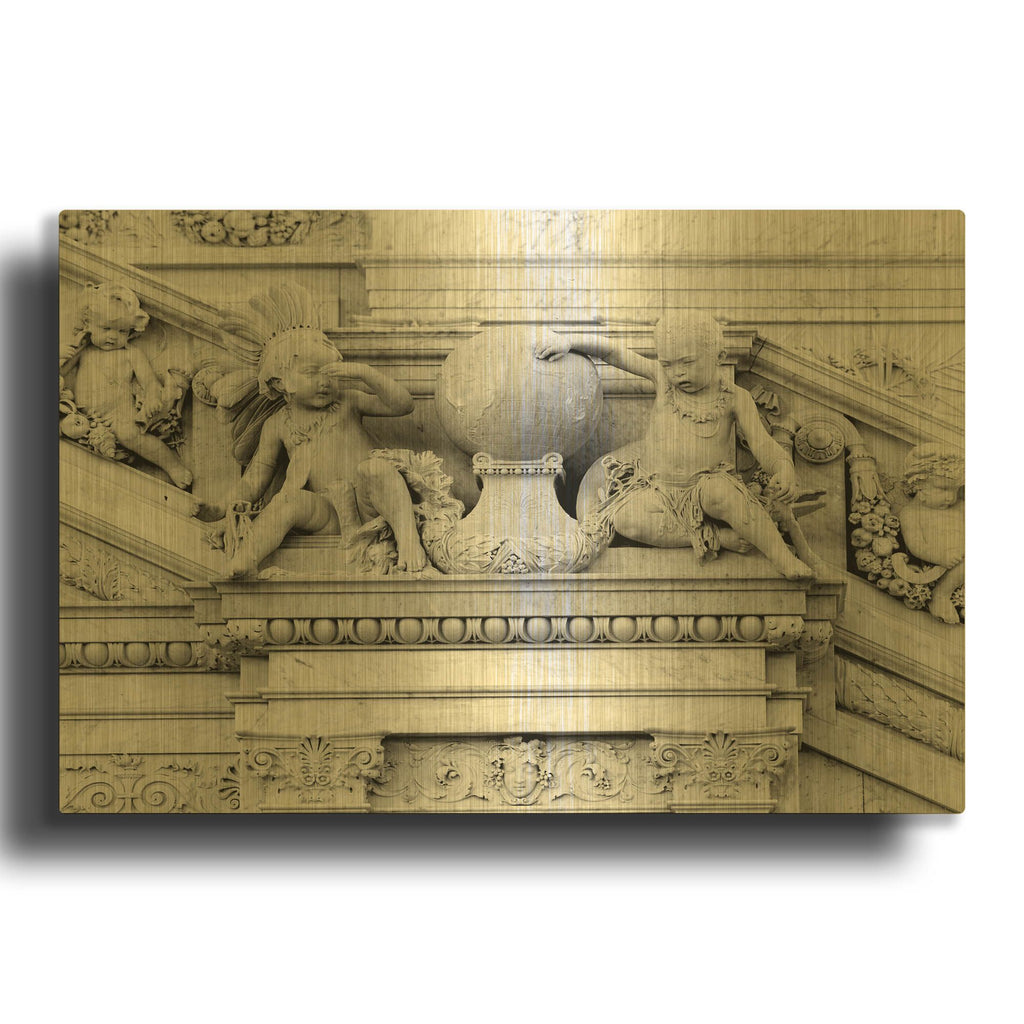 'Architecture 4' By Decent Exposures Gold Metal Wall Art
