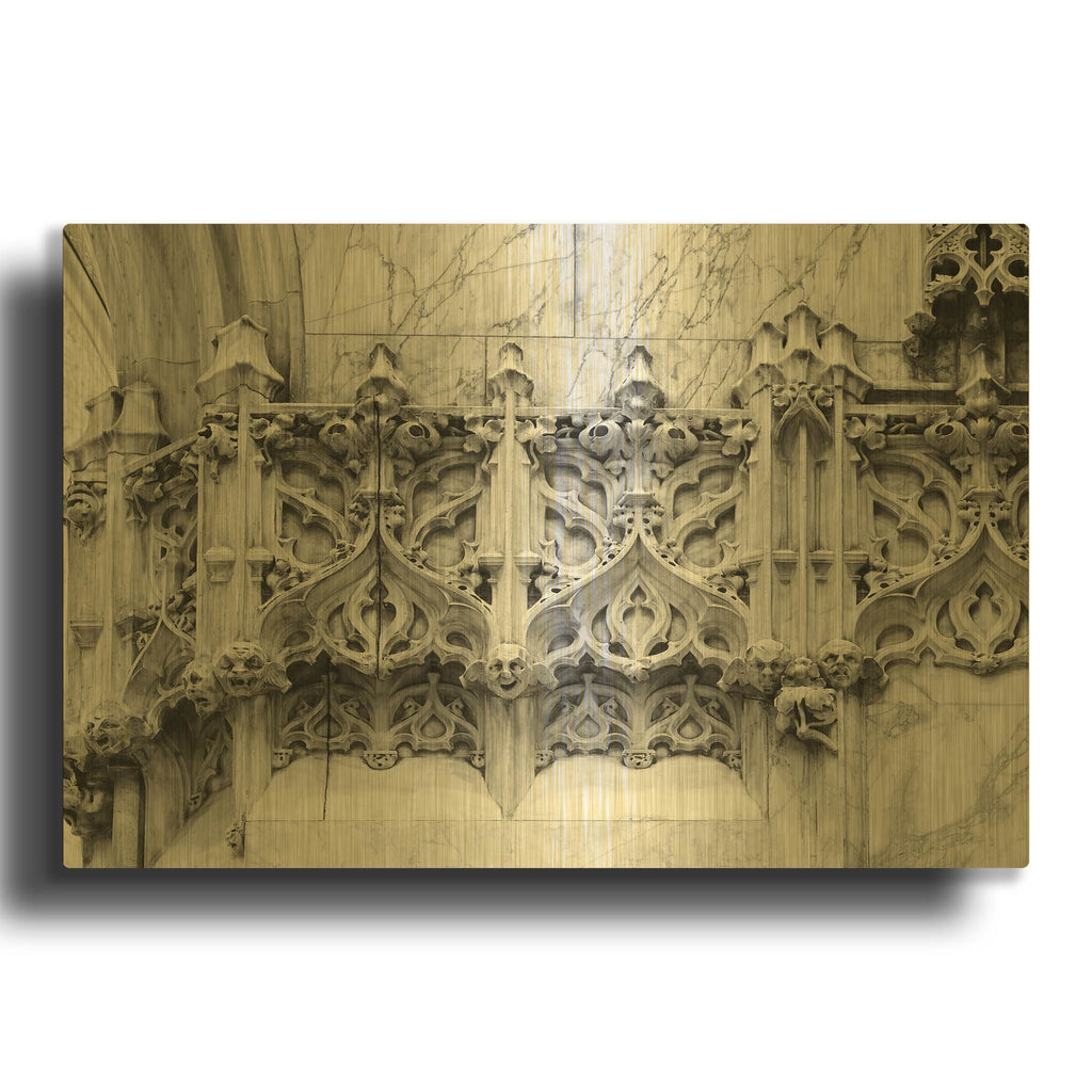 'Architecture 6' By Decent Exposures Gold Metal Wall Art