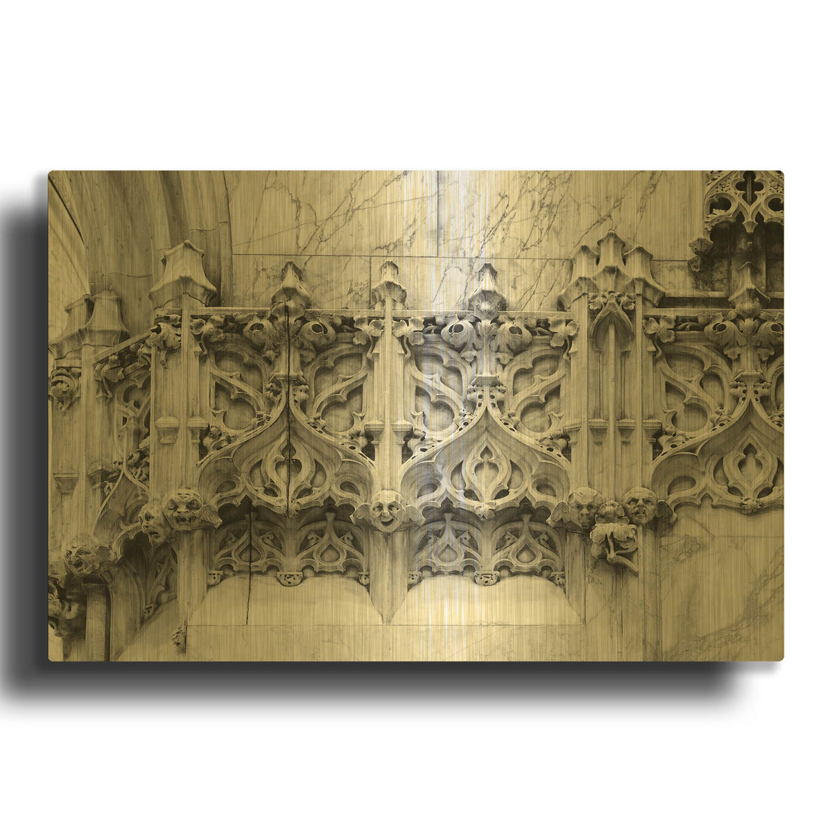 'Architecture 6' By Decent Exposures Gold Metal Wall Art