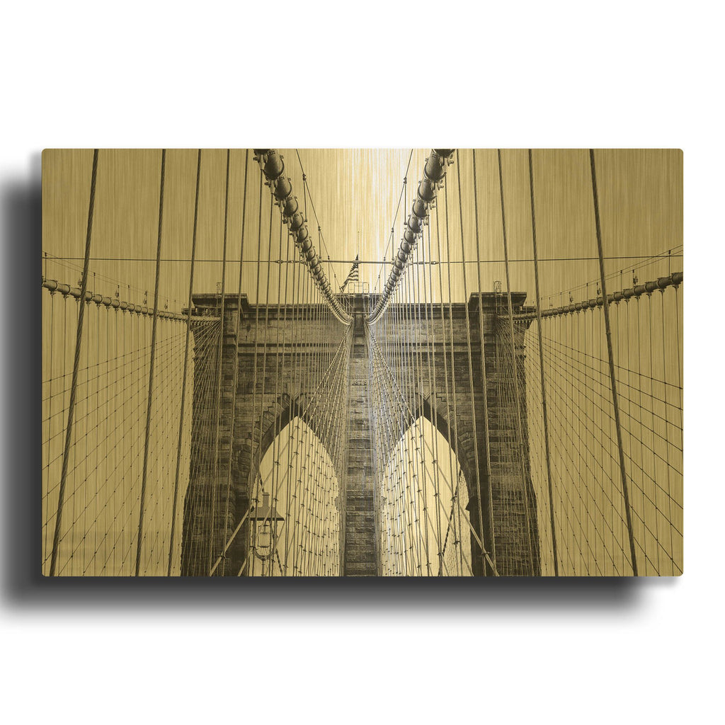 'BBridge' By Decent Exposures Gold Metal Wall Art
