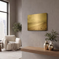 'Beach Walk' By Decent Exposures Gold Metal Wall Art