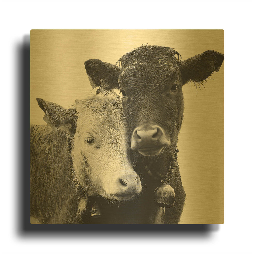 'Best Friends 2' By Decent Exposures Gold Metal Wall Art