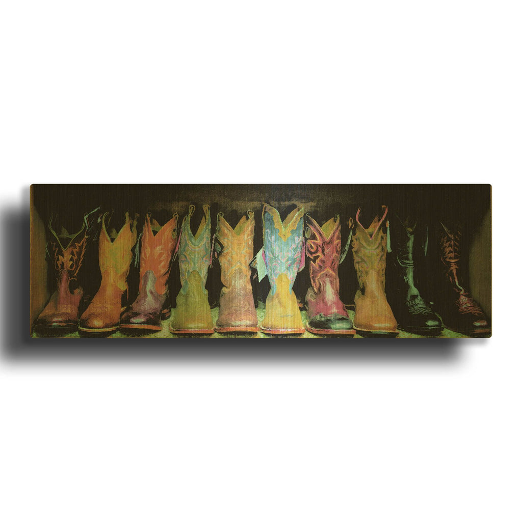 'Boots' By Decent Exposures Gold Metal Wall Art