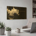 'Dark Flourish' By Decent Exposures Gold Metal Wall Art