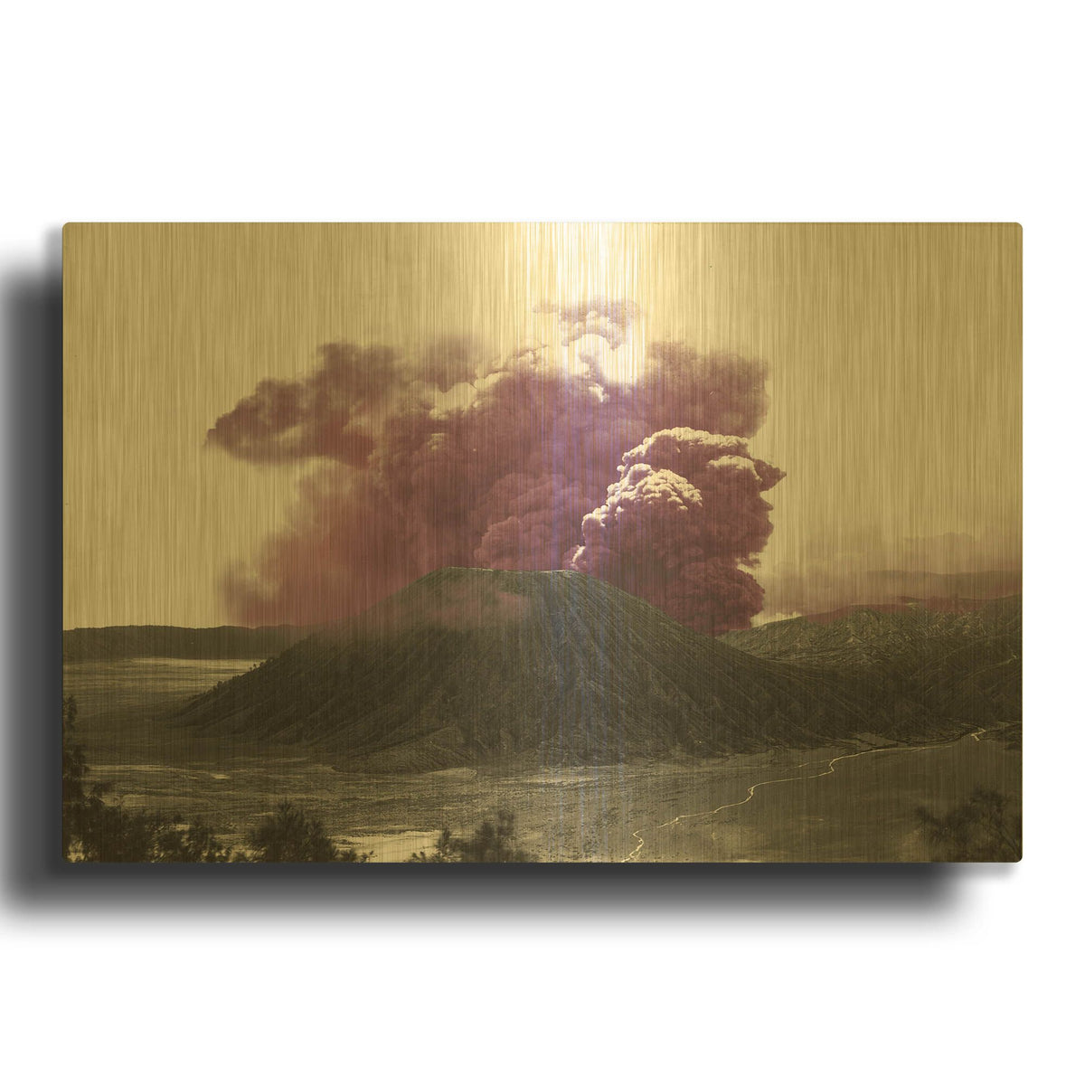 'Eruption' By Decent Exposures Gold Metal Wall Art