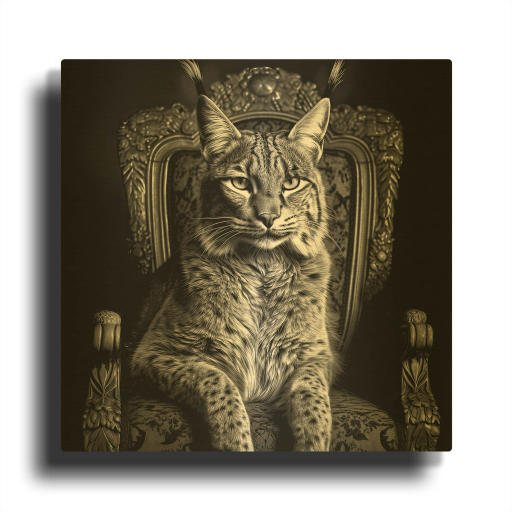 'King Lynx' By Decent Exposures Gold Metal Wall Art