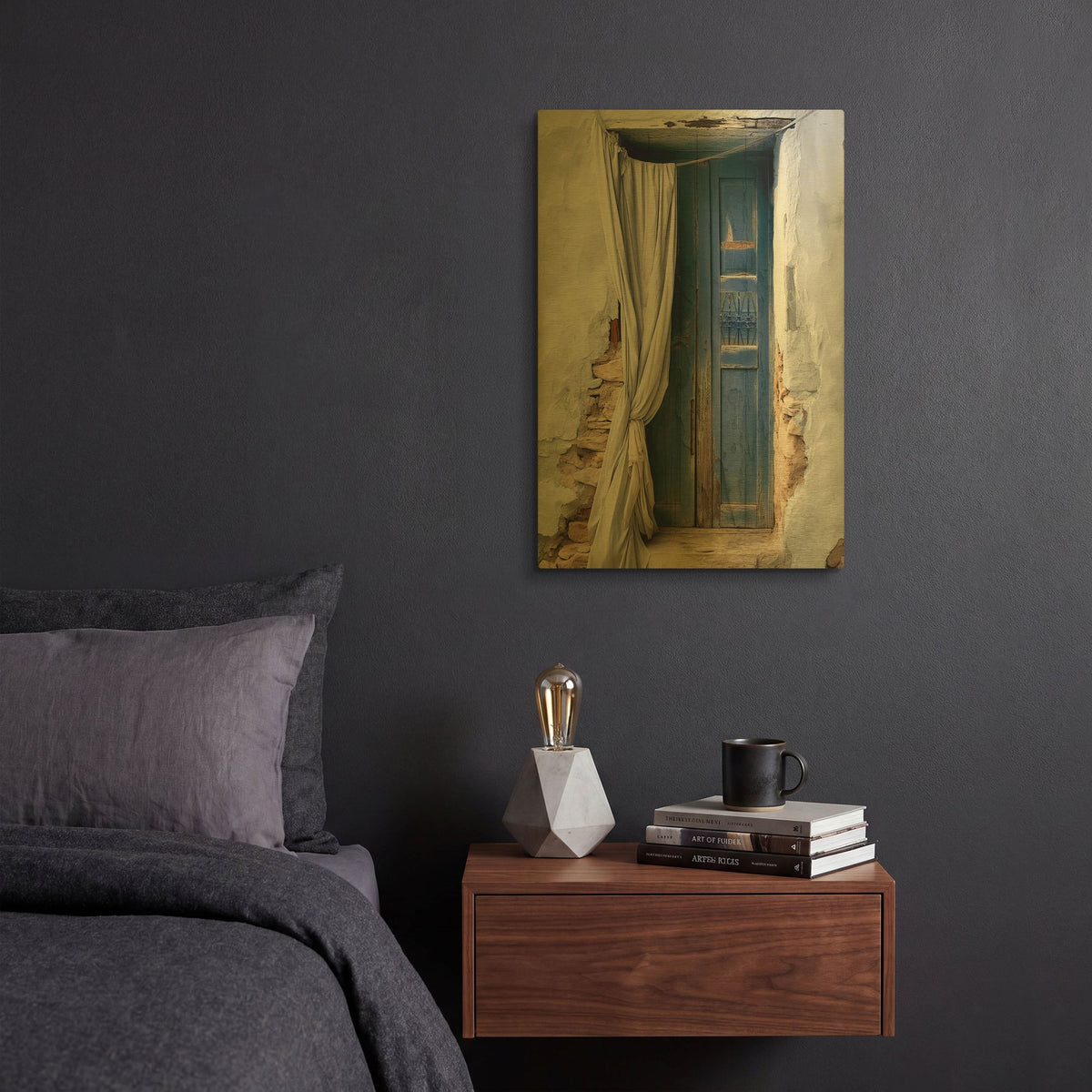 'Majorelle Blue' By Decent Exposures Gold Metal Wall Art