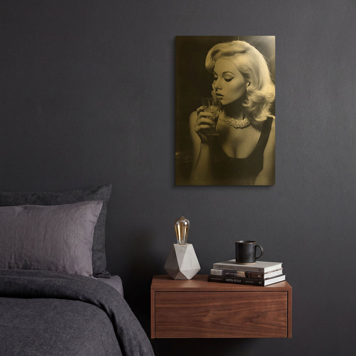 'Martini' By Decent Exposures Gold Metal Wall Art