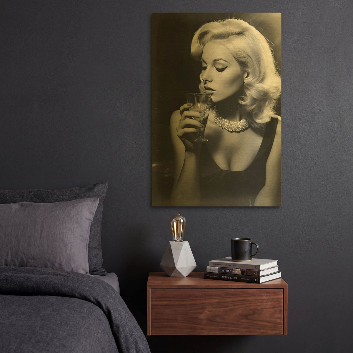'Martini' By Decent Exposures Gold Metal Wall Art