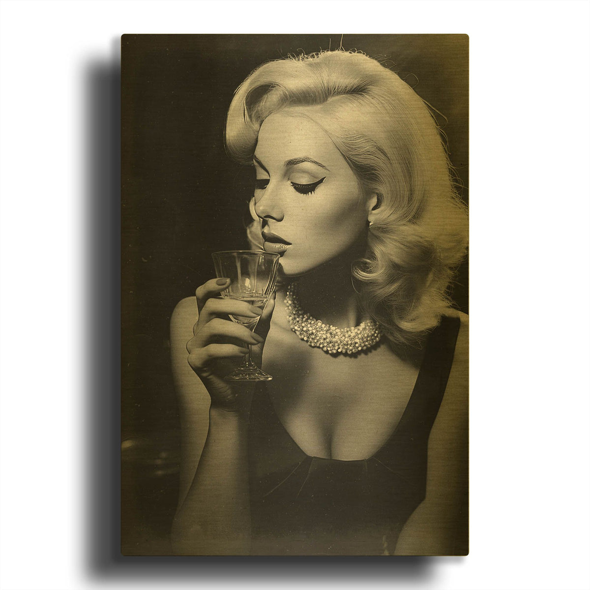 'Martini' By Decent Exposures Gold Metal Wall Art
