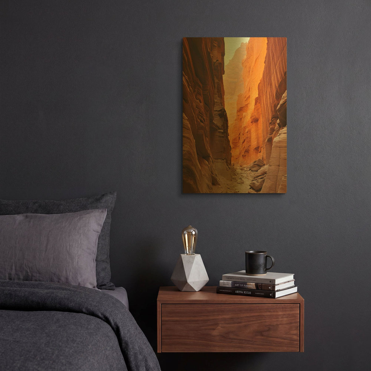 'Red Rocks' By Decent Exposures Gold Metal Wall Art