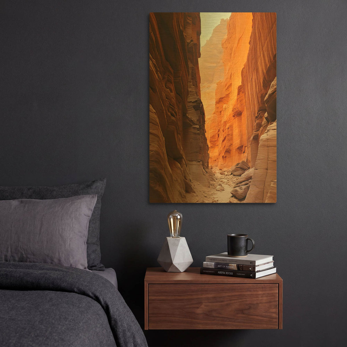 'Red Rocks' By Decent Exposures Gold Metal Wall Art