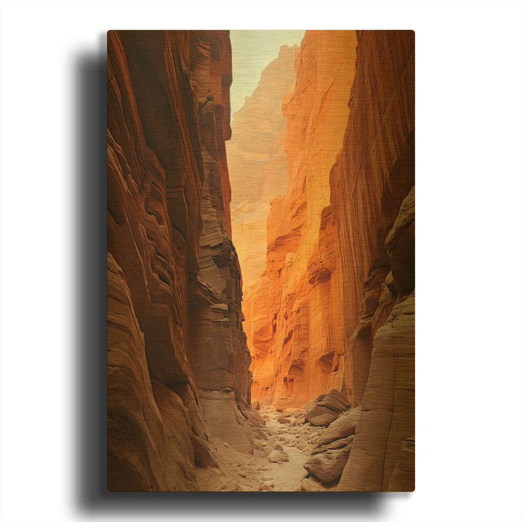 'Red Rocks' By Decent Exposures Gold Metal Wall Art