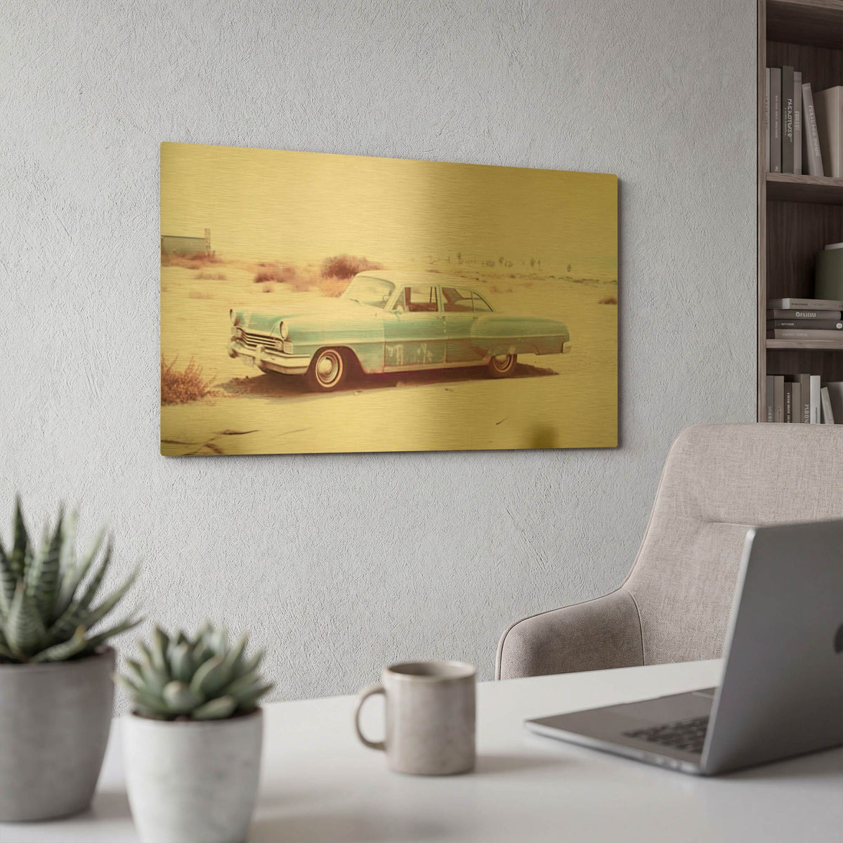 'Riding with Tommy' By Decent Exposures Gold Metal Wall Art