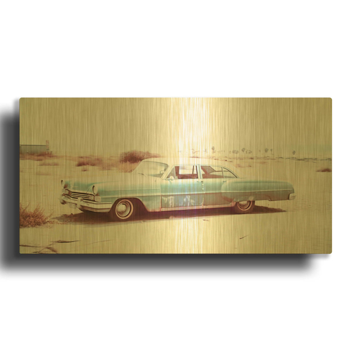 'Riding with Tommy' By Decent Exposures Gold Metal Wall Art
