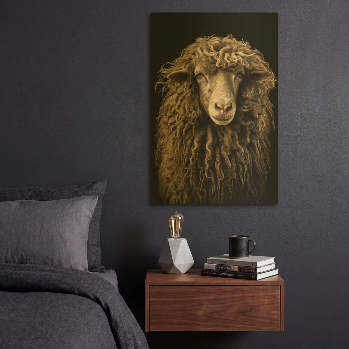 'Sheepish' By Decent Exposures Gold Metal Wall Art