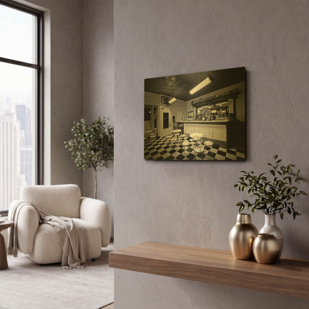 'Soda Parlor' By Decent Exposures Gold Metal Wall Art