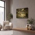 'Soda Parlor' By Decent Exposures Gold Metal Wall Art