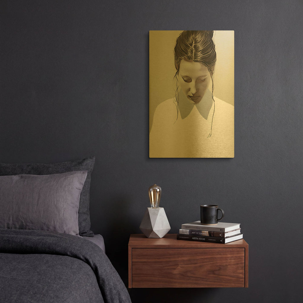 'Sorrow' By Decent Exposures Gold Metal Wall Art