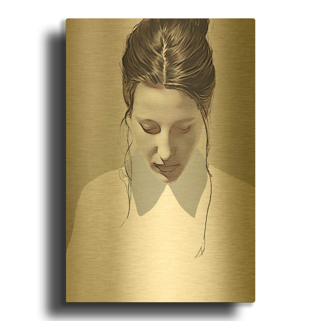 'Sorrow' By Decent Exposures Gold Metal Wall Art