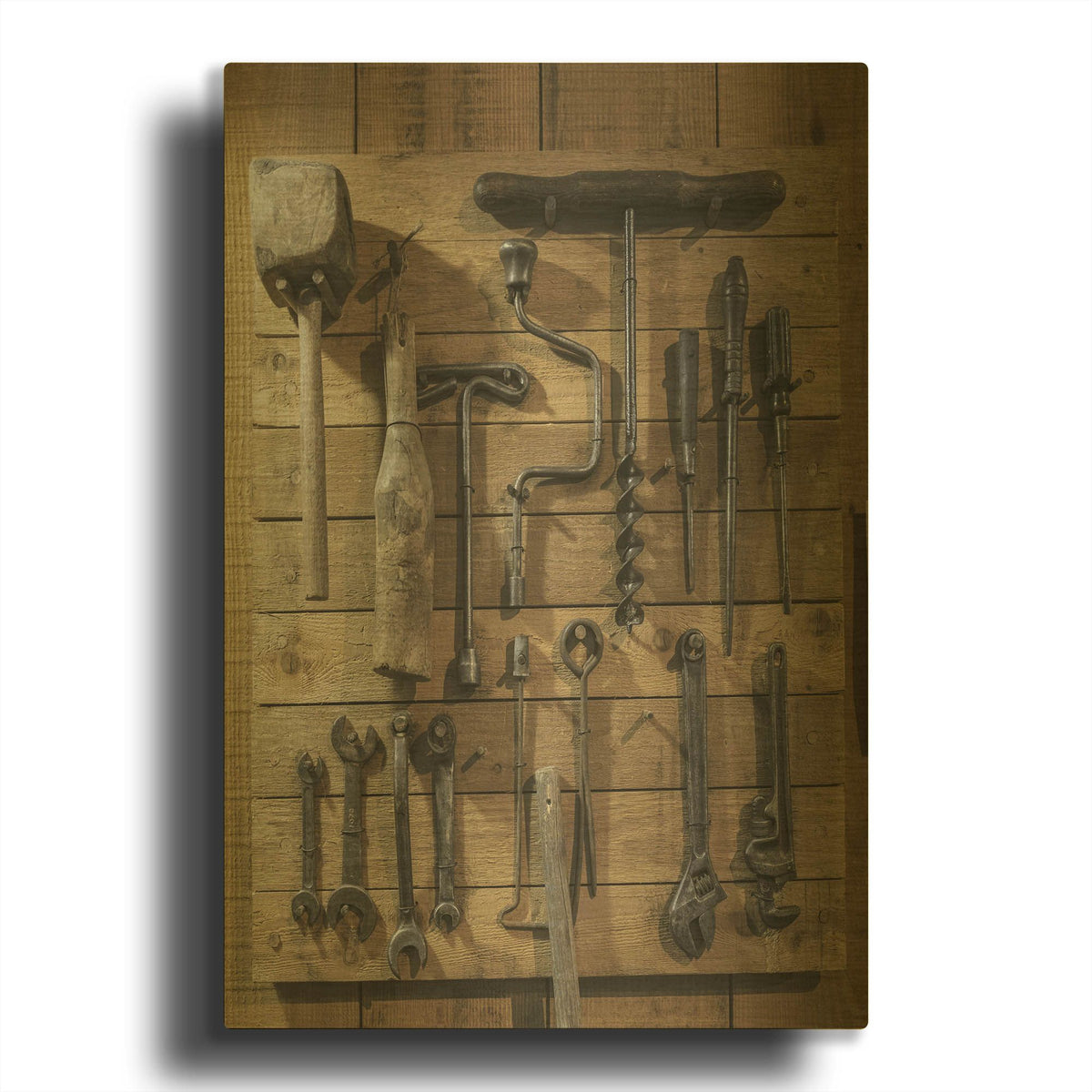 'Tools' By Decent Exposures Gold Metal Wall Art