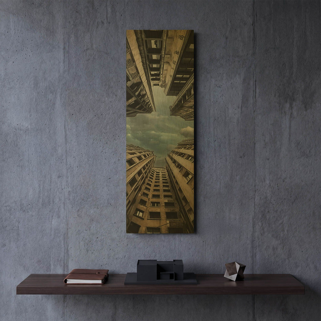 'Up' By Decent Exposures Gold Metal Wall Art