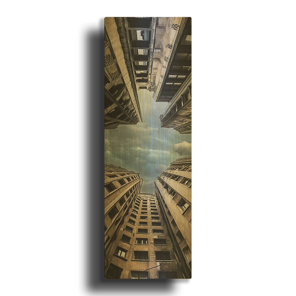 'Up' By Decent Exposures Gold Metal Wall Art