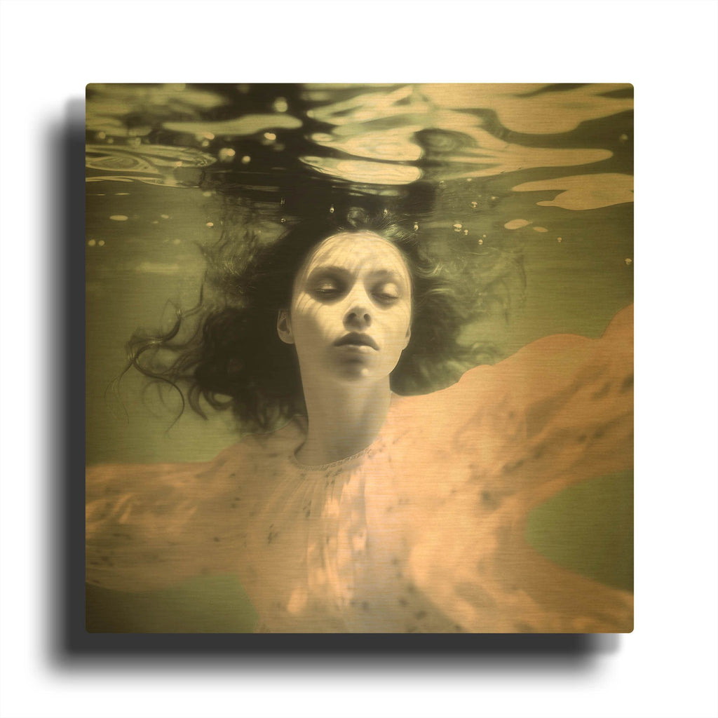 'When She Dreams' By Decent Exposures Gold Metal Wall Art