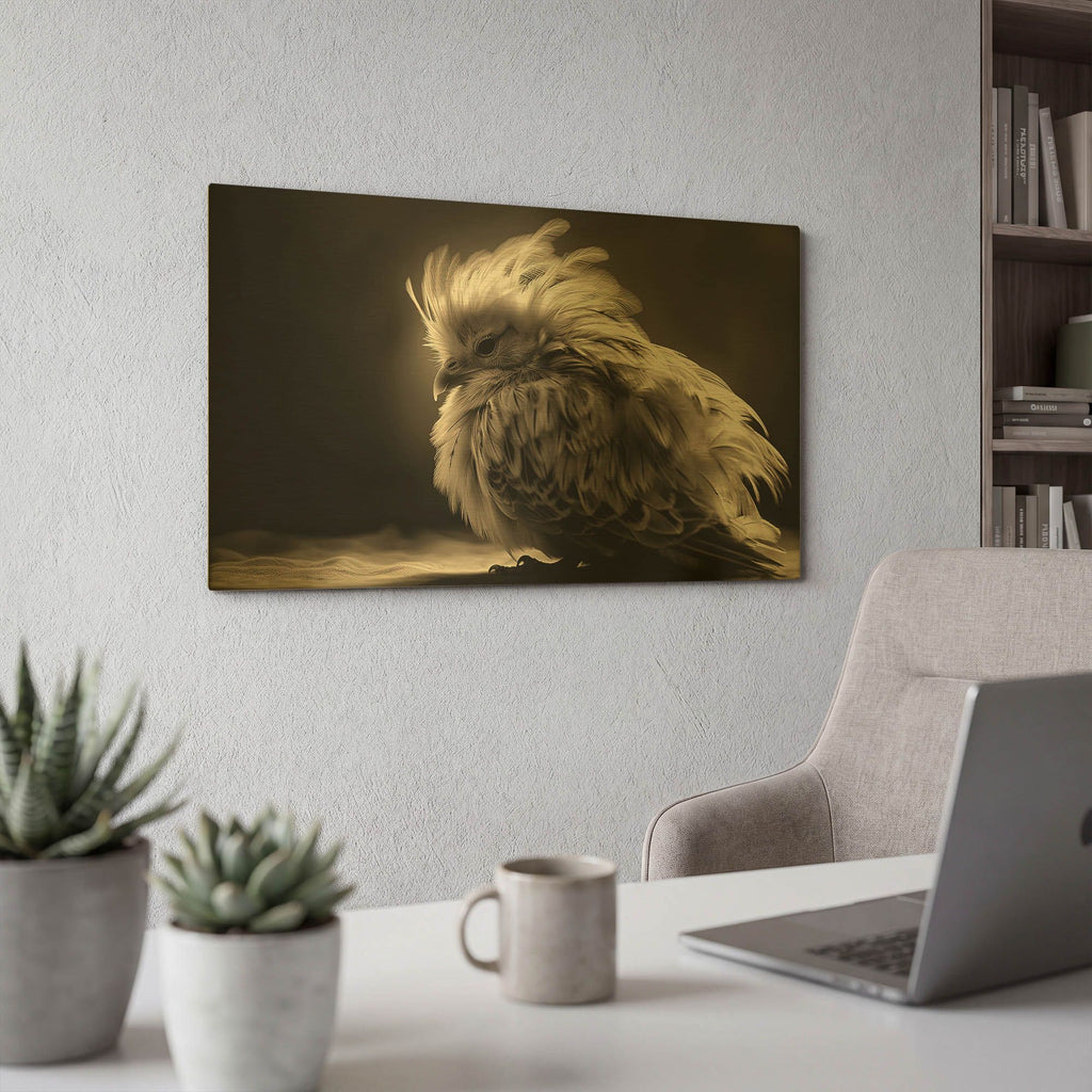 'White Bird' By Decent Exposures Gold Metal Wall Art