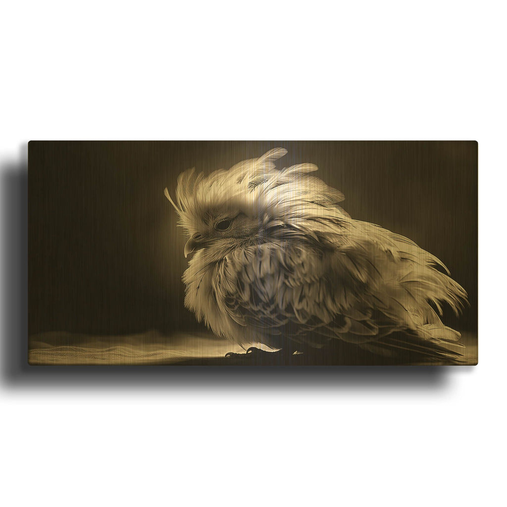 'White Bird' By Decent Exposures Gold Metal Wall Art