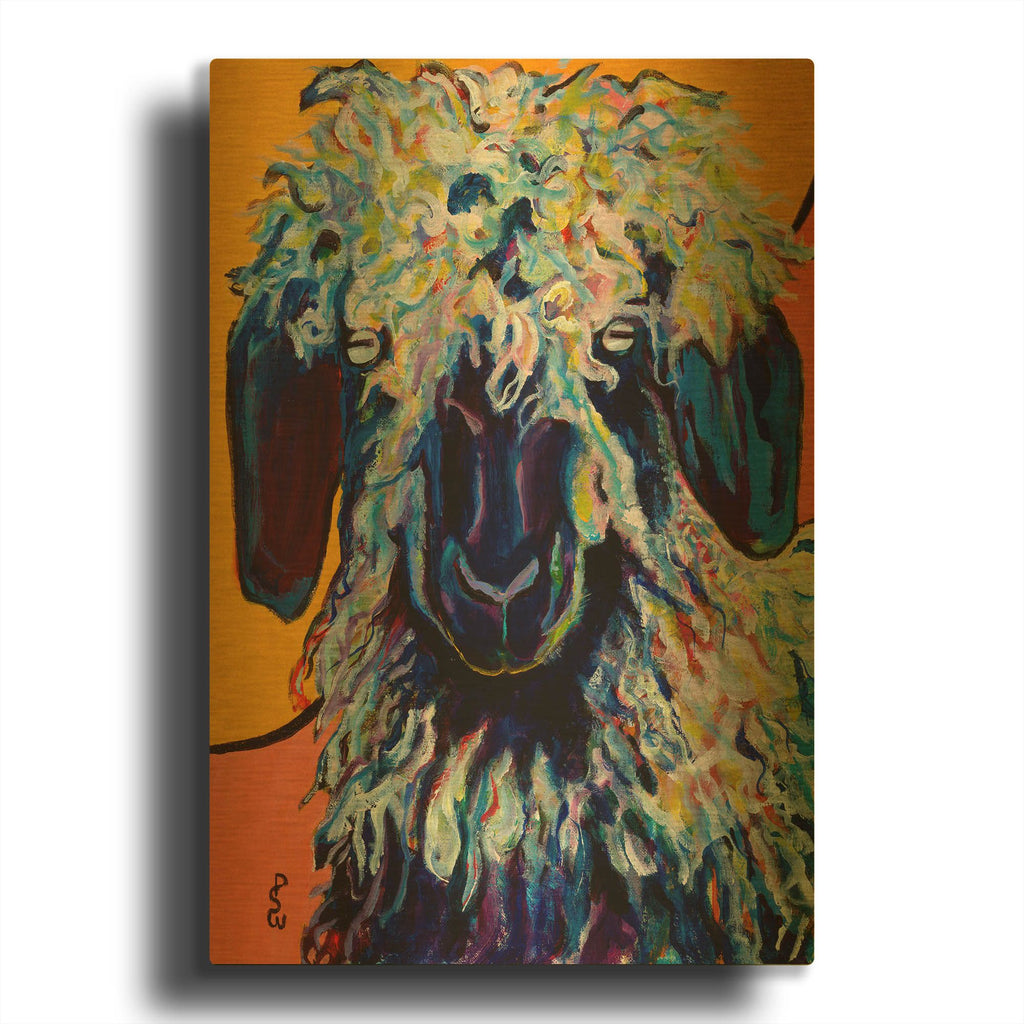 'Adelita' By Pat Saunders-White Gold Metal Wall Art